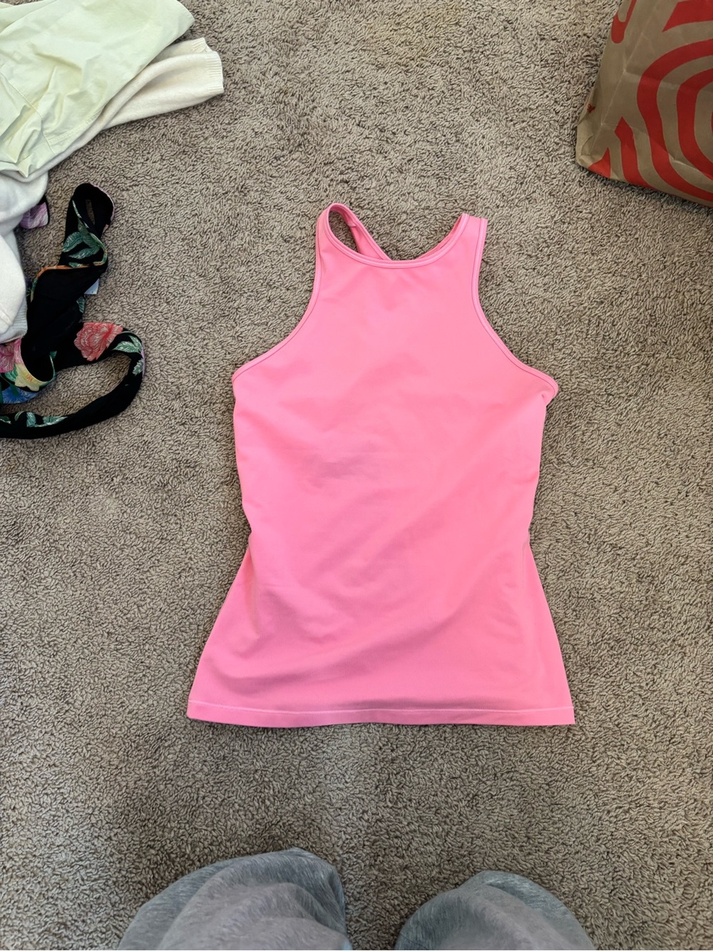 Athleta Pink Racerback Performance Tank